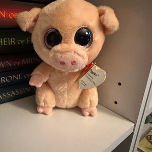 TY Beanie Boos - PIGGLEY the Pig (Glitter Eyes) (Regular Size - 6 inch)